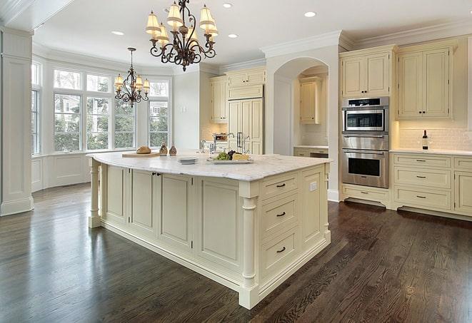 refinished laminate flooring with glossy finish in Gallatin